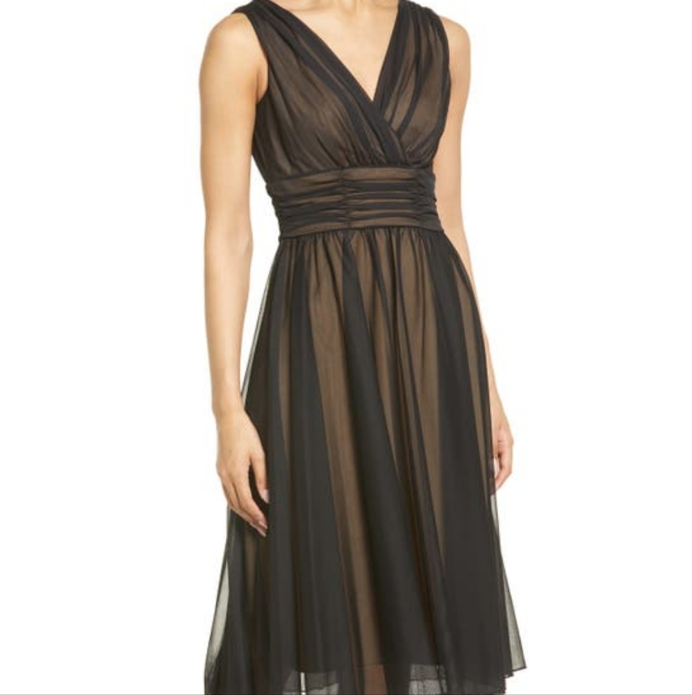 Black midi dress